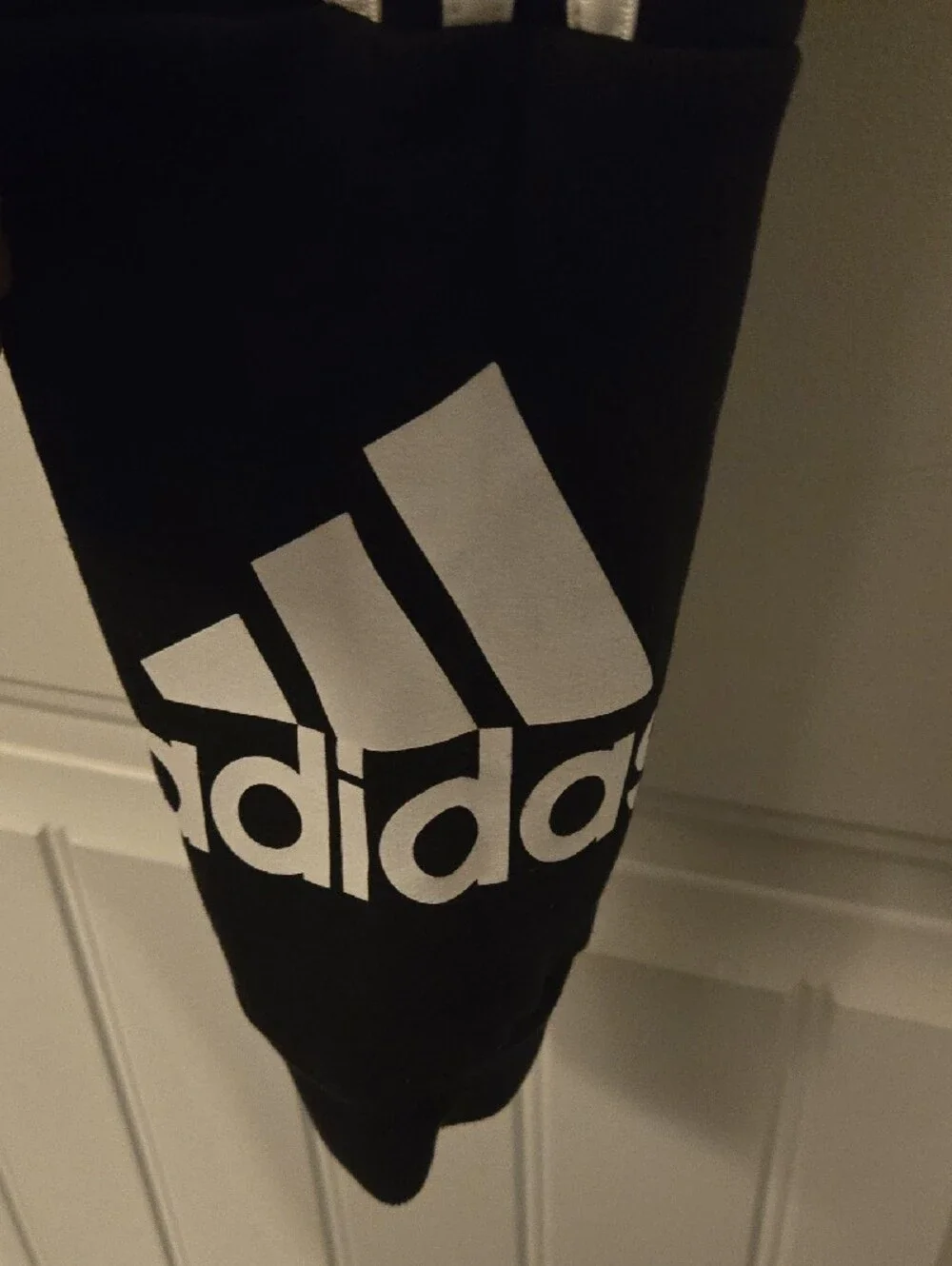 adidas Black Jogger Sweatpants with White Stripes - Picture 4 of 5